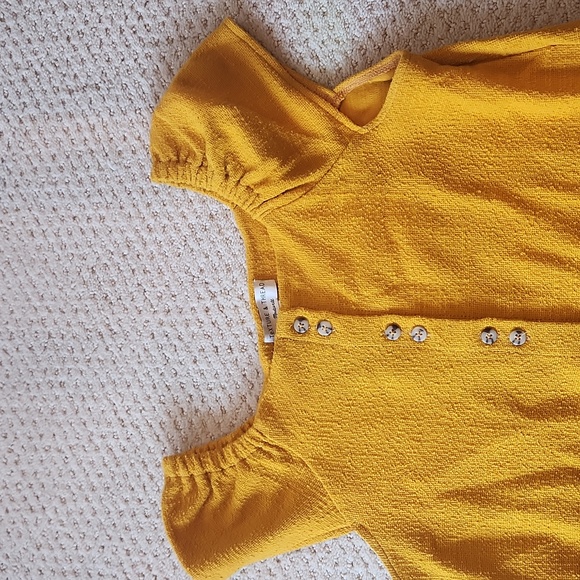 Madewell Cutesy Mustard Dress - Picture 2 of 3